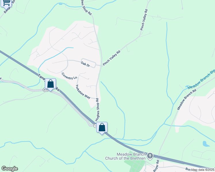 map of restaurants, bars, coffee shops, grocery stores, and more near 819 Hughes Shop Road in Westminster