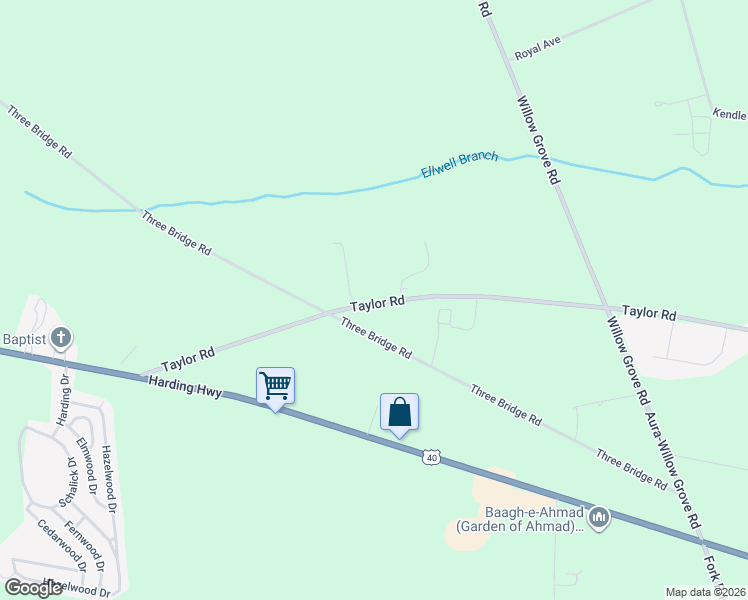 map of restaurants, bars, coffee shops, grocery stores, and more near 55 Taylor Road in Newfield