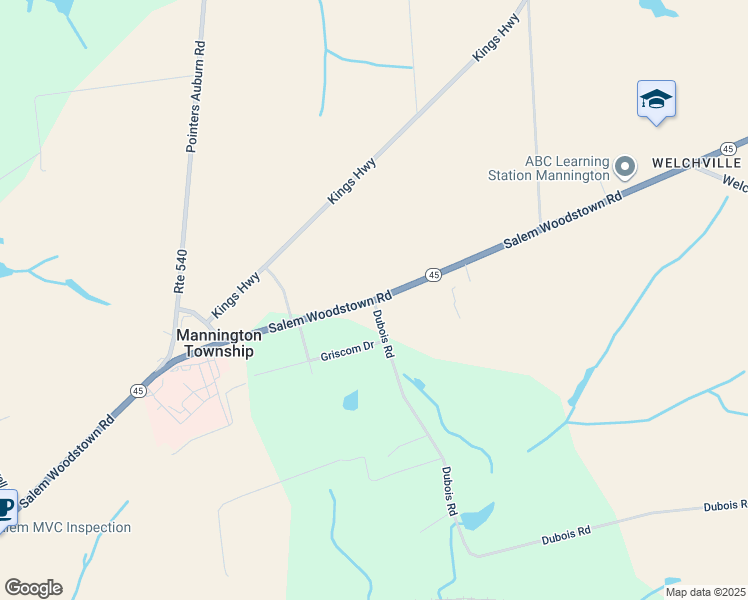map of restaurants, bars, coffee shops, grocery stores, and more near 418 Salem Woodstown Road in Mannington Township