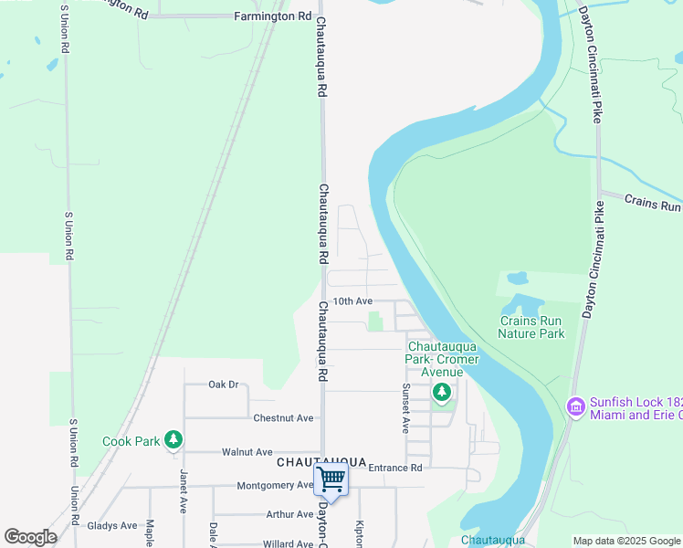 map of restaurants, bars, coffee shops, grocery stores, and more near 6157 12th Avenue in Miamisburg