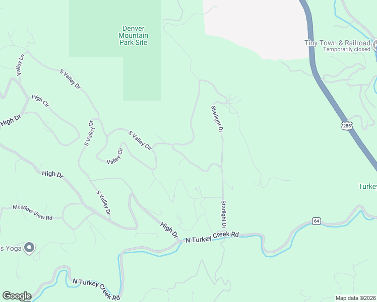 map of restaurants, bars, coffee shops, grocery stores, and more near 6658 Starlight Drive in Morrison
