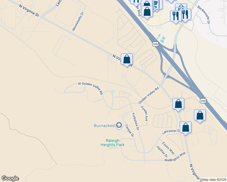 map of restaurants, bars, coffee shops, grocery stores, and more near 7960 Zinfandel Drive in Reno