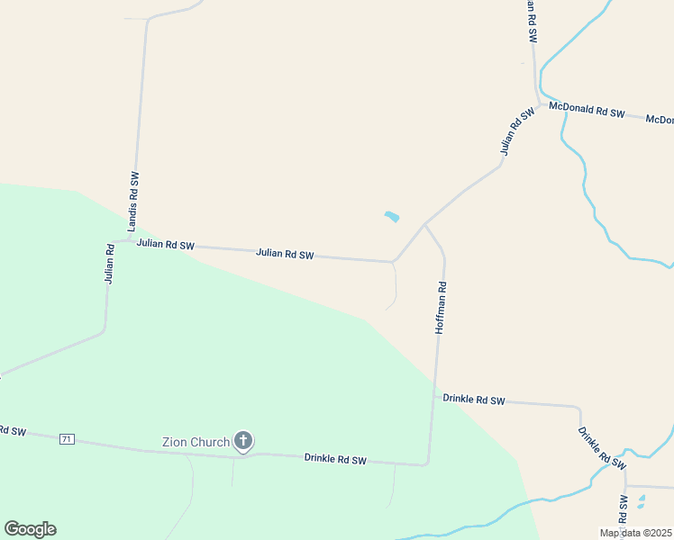 map of restaurants, bars, coffee shops, grocery stores, and more near 4841 Julian Road Southwest in Amanda