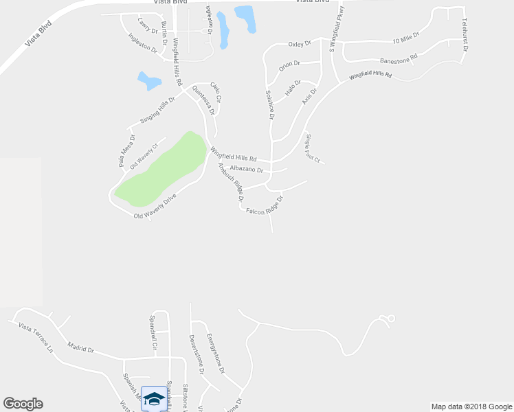 map of restaurants, bars, coffee shops, grocery stores, and more near 2856 Falcon Ridge Drive in Sparks