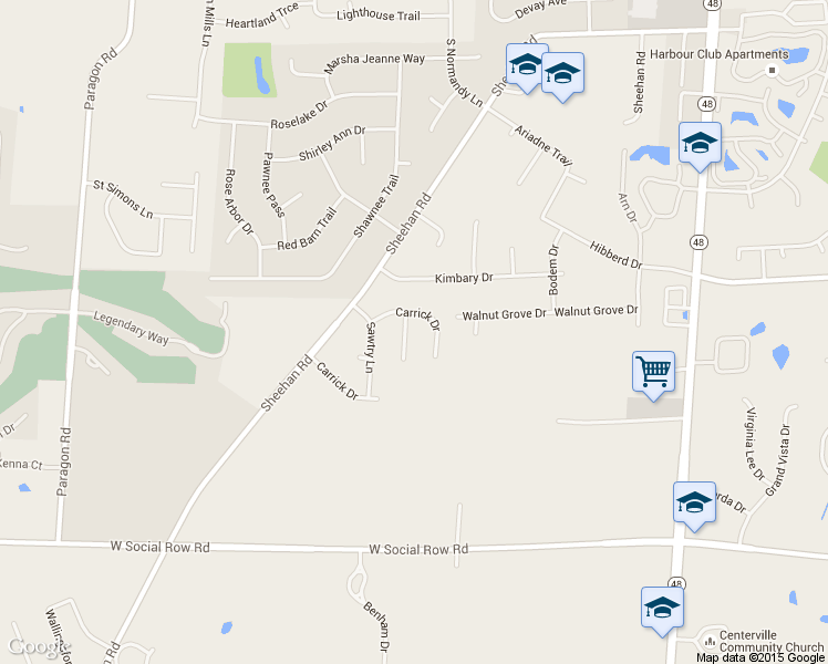 map of restaurants, bars, coffee shops, grocery stores, and more near 10112 Chedworth Drive in Dayton