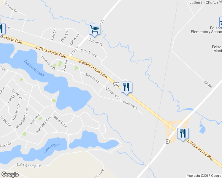map of restaurants, bars, coffee shops, grocery stores, and more near 206 Mohawk Drive in Folsom