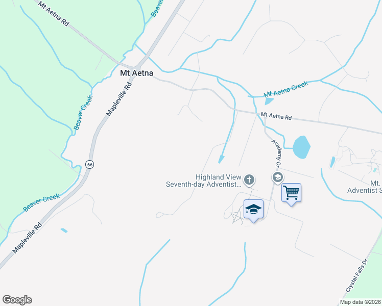 map of restaurants, bars, coffee shops, grocery stores, and more near 10220 Easterday Court in Hagerstown