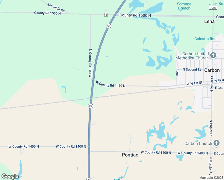 map of restaurants, bars, coffee shops, grocery stores, and more near 759 West County Road 1450 North in Carbon