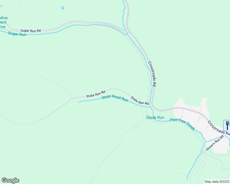 map of restaurants, bars, coffee shops, grocery stores, and more near 165 State Run Road in Fairview