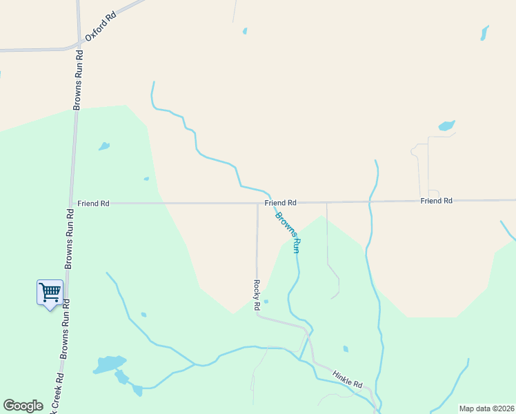 map of restaurants, bars, coffee shops, grocery stores, and more near 10038 Rocky Road in Middletown
