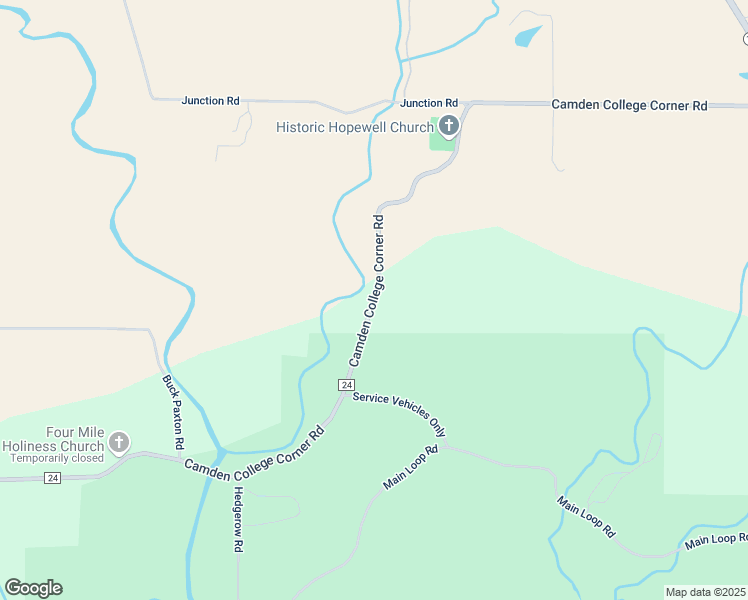 map of restaurants, bars, coffee shops, grocery stores, and more near 6721 Camden College Corner Road in College Corner