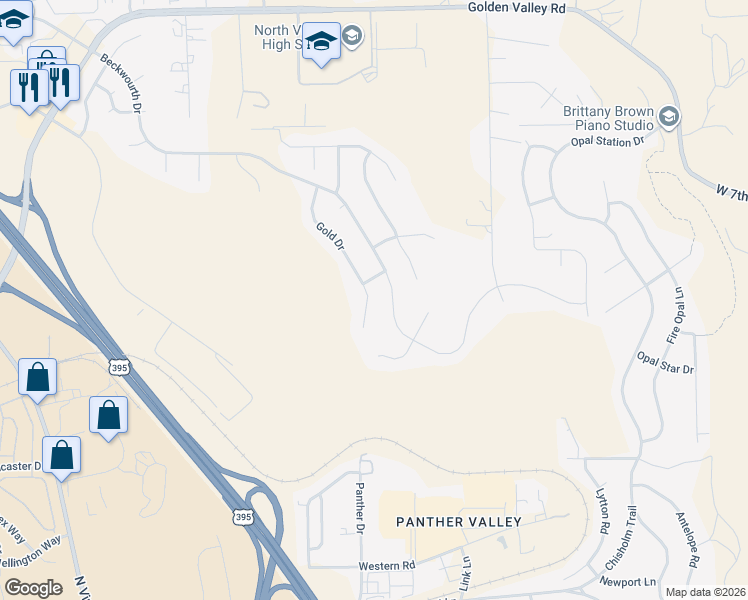 map of restaurants, bars, coffee shops, grocery stores, and more near 635 Beckwourth Drive in Reno