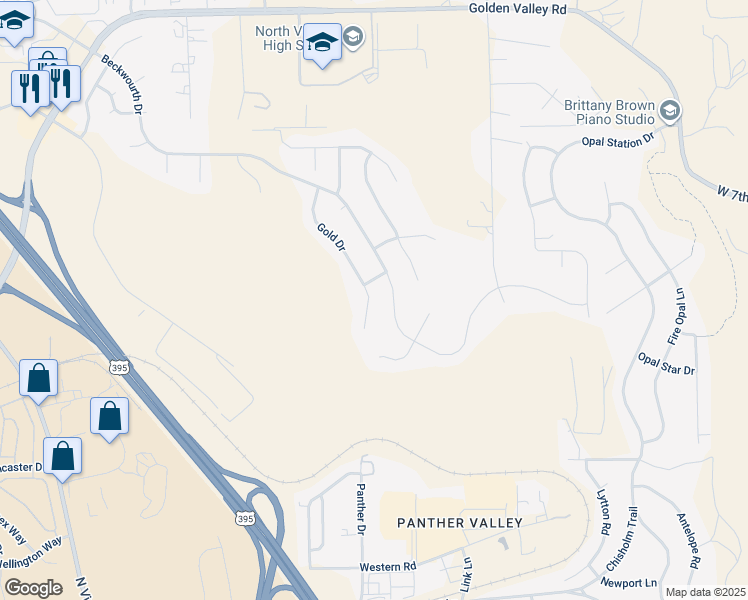 map of restaurants, bars, coffee shops, grocery stores, and more near 635 Beckwourth Drive in Reno