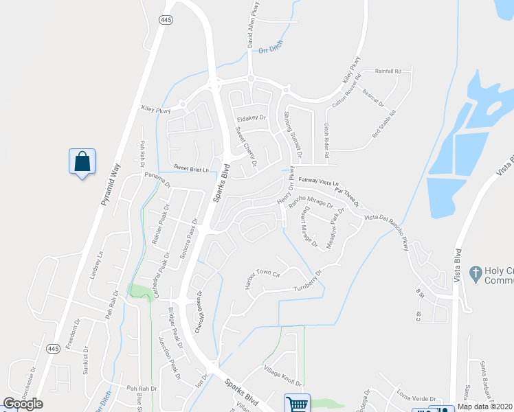 map of restaurants, bars, coffee shops, grocery stores, and more near 950 Henry Orr Parkway in Sparks
