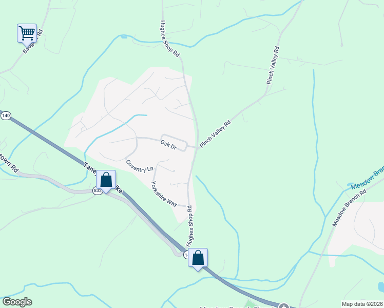 map of restaurants, bars, coffee shops, grocery stores, and more near 840 Hughes Shop Road in Westminster