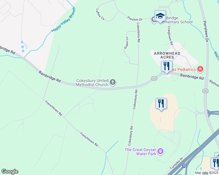 map of restaurants, bars, coffee shops, grocery stores, and more near 886 Bainbridge Road in Port Deposit