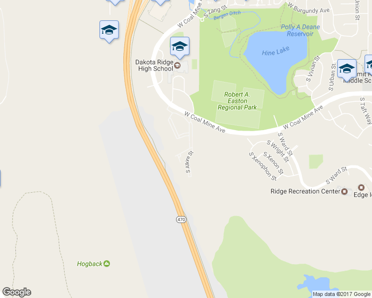 map of restaurants, bars, coffee shops, grocery stores, and more near 6525 South Arbutus Circle in Littleton