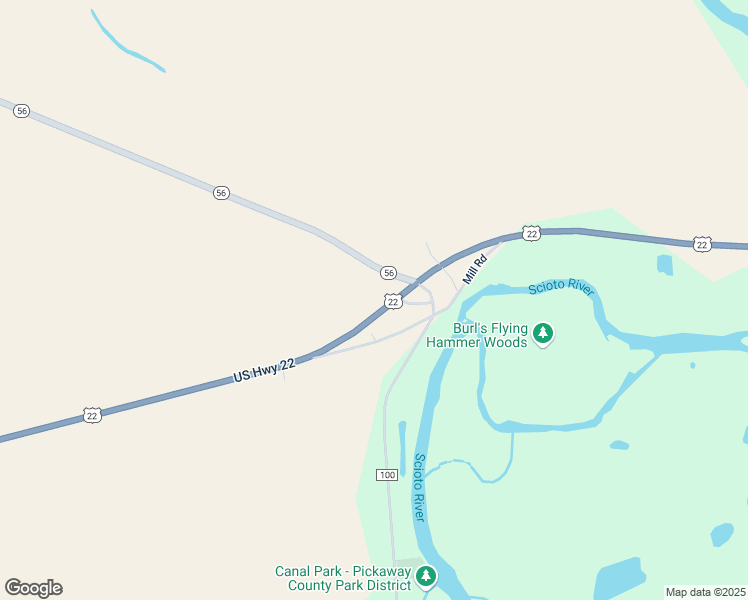 map of restaurants, bars, coffee shops, grocery stores, and more near 1139 U.S. 22 in Circleville