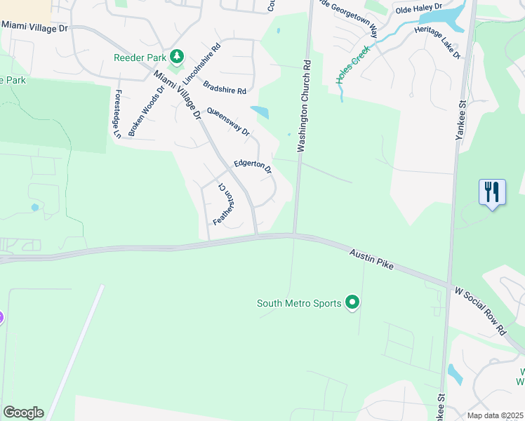 map of restaurants, bars, coffee shops, grocery stores, and more near 2139 Dunshire Court in Miamisburg