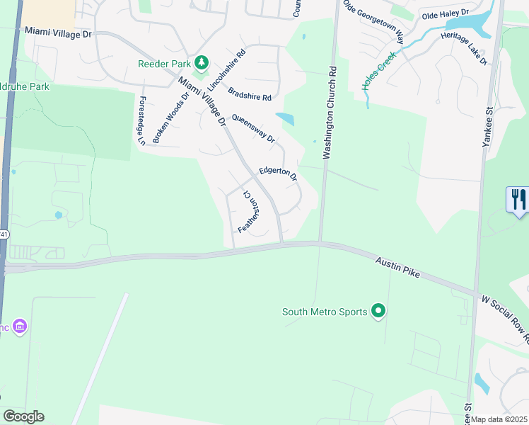 map of restaurants, bars, coffee shops, grocery stores, and more near 10191 Keithshire Court in Miamisburg