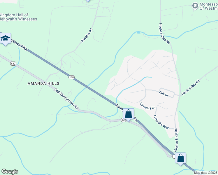 map of restaurants, bars, coffee shops, grocery stores, and more near 1266 Emerald Ridge Drive in Westminster
