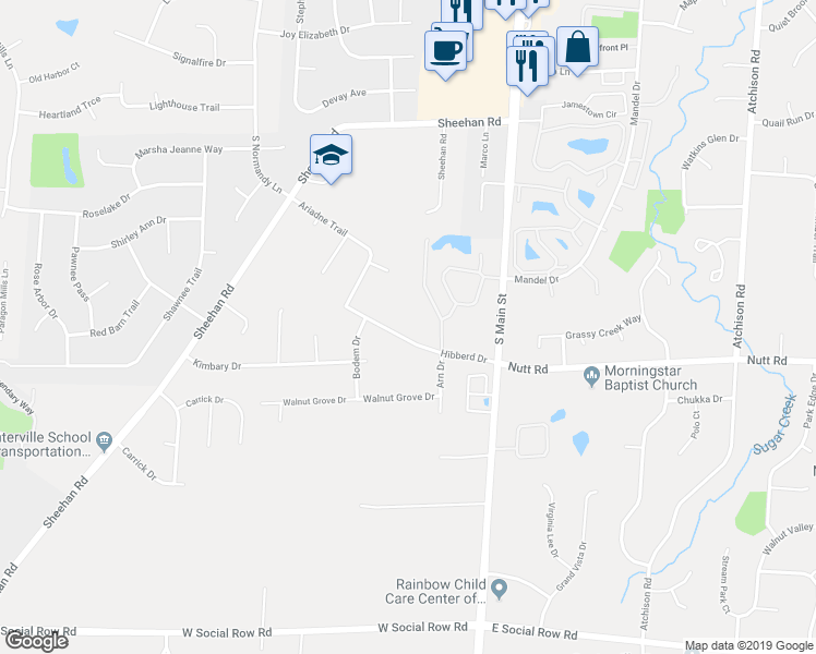 map of restaurants, bars, coffee shops, grocery stores, and more near 151 Hibberd Drive in Dayton