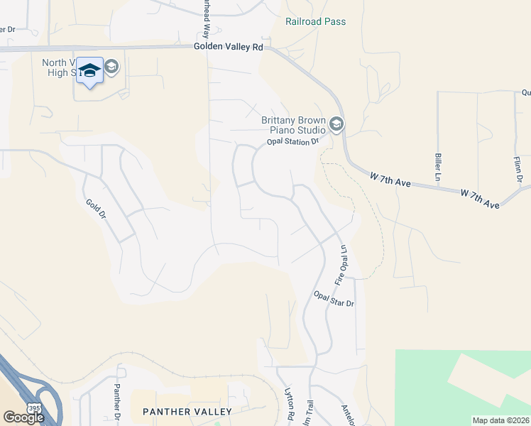 map of restaurants, bars, coffee shops, grocery stores, and more near 417 Scenic Ridge Drive in Reno