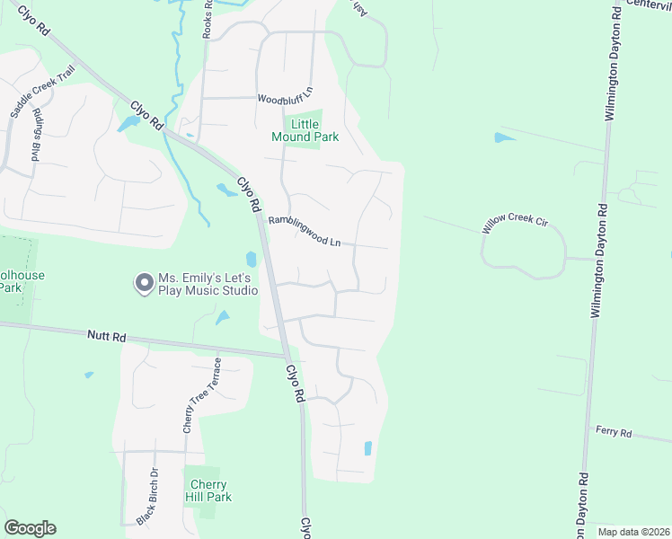 map of restaurants, bars, coffee shops, grocery stores, and more near 9720 Glenfield Court in Dayton