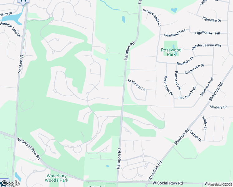 map of restaurants, bars, coffee shops, grocery stores, and more near 9871 Paragon Road in Dayton