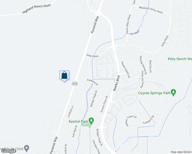 map of restaurants, bars, coffee shops, grocery stores, and more near 761 Sweet Briar Lane in Sparks