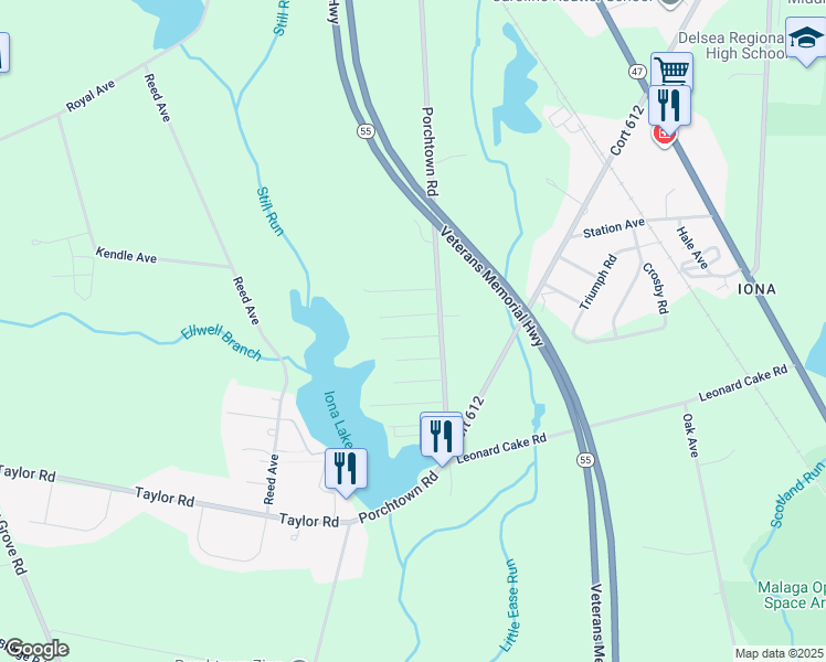 map of restaurants, bars, coffee shops, grocery stores, and more near 32 5th Street in Franklin