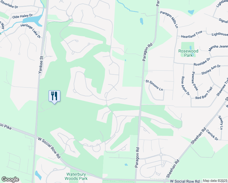 map of restaurants, bars, coffee shops, grocery stores, and more near 922 Villa Vista Place in Centerville