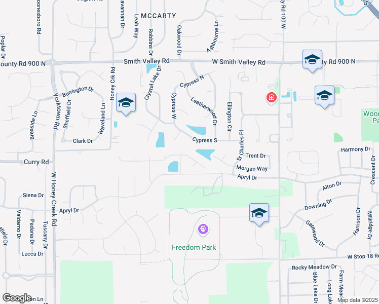 map of restaurants, bars, coffee shops, grocery stores, and more near 851 Heatherwood Drive in Greenwood