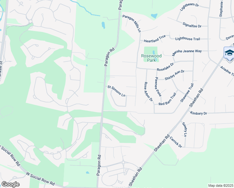 map of restaurants, bars, coffee shops, grocery stores, and more near 842 Saint Simons Lane in Dayton