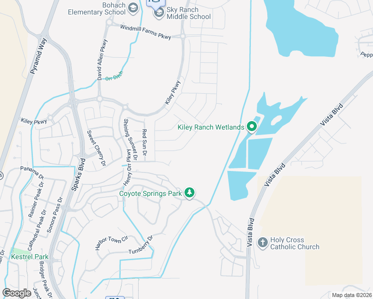 map of restaurants, bars, coffee shops, grocery stores, and more near 6068 Red Stable Road in Sparks