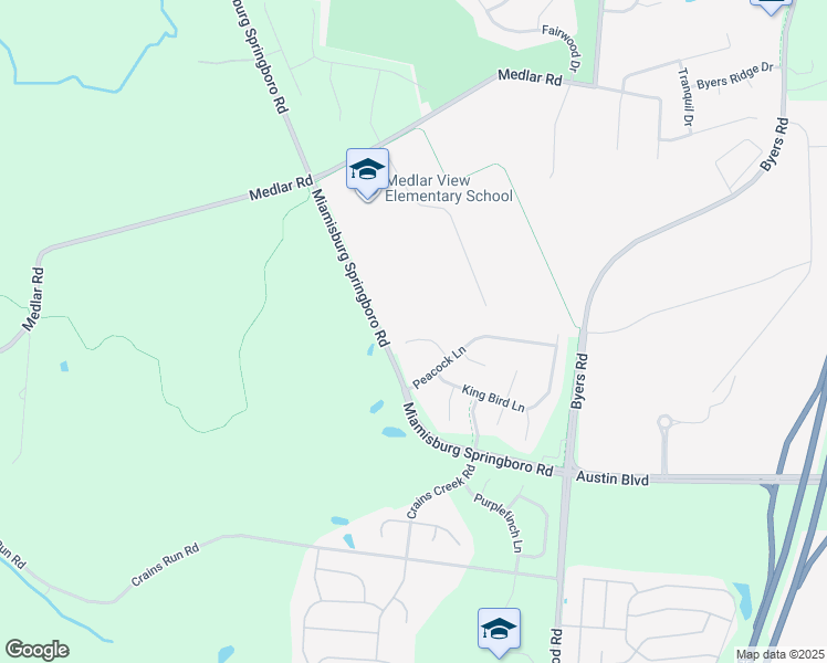 map of restaurants, bars, coffee shops, grocery stores, and more near 4349 Wood Thrush Ct in Miamisburg