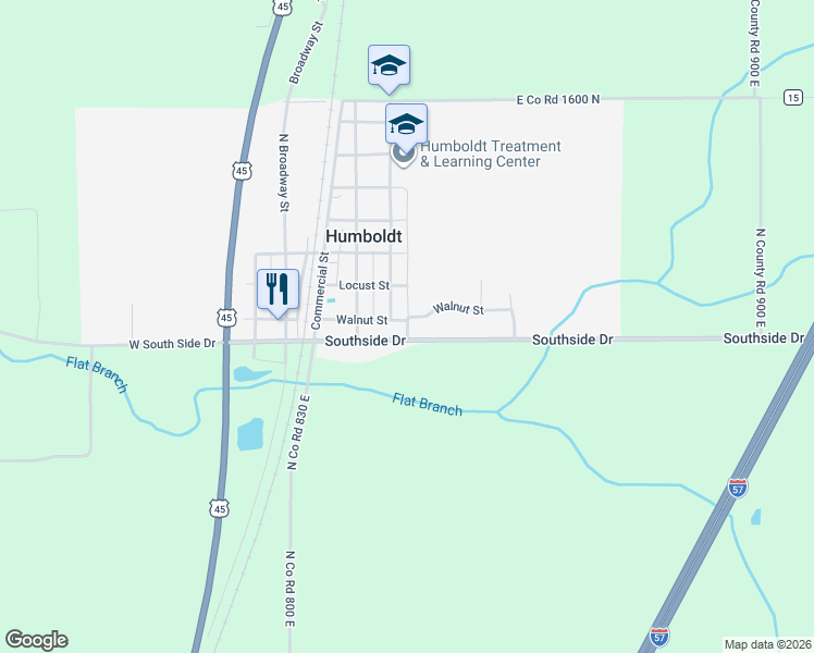 map of restaurants, bars, coffee shops, grocery stores, and more near 699 Walnut Street in Humboldt