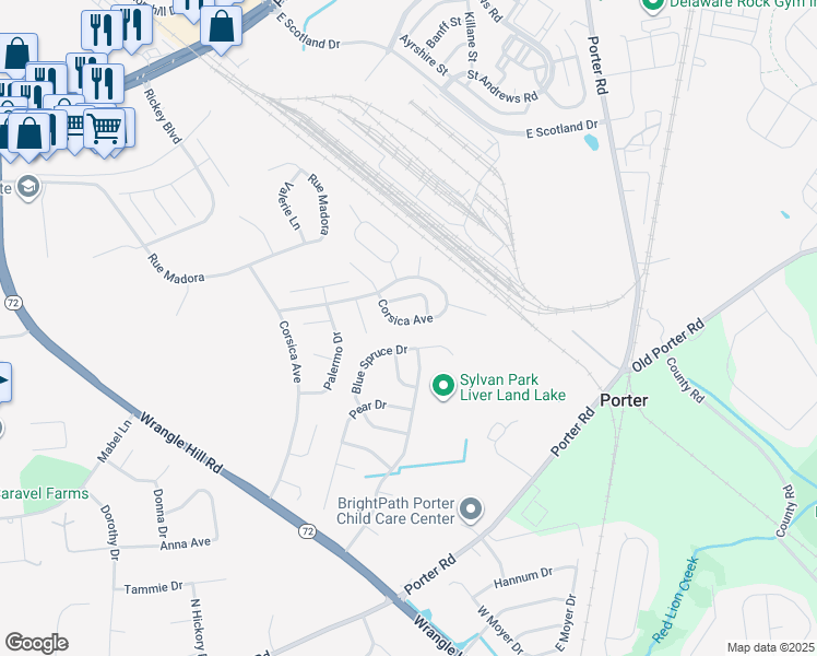 map of restaurants, bars, coffee shops, grocery stores, and more near 661 Corsica Avenue in Bear