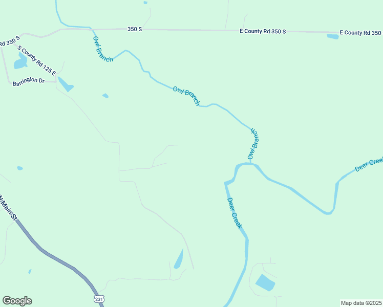 map of restaurants, bars, coffee shops, grocery stores, and more near 4167B South County Road 125 East in Greencastle