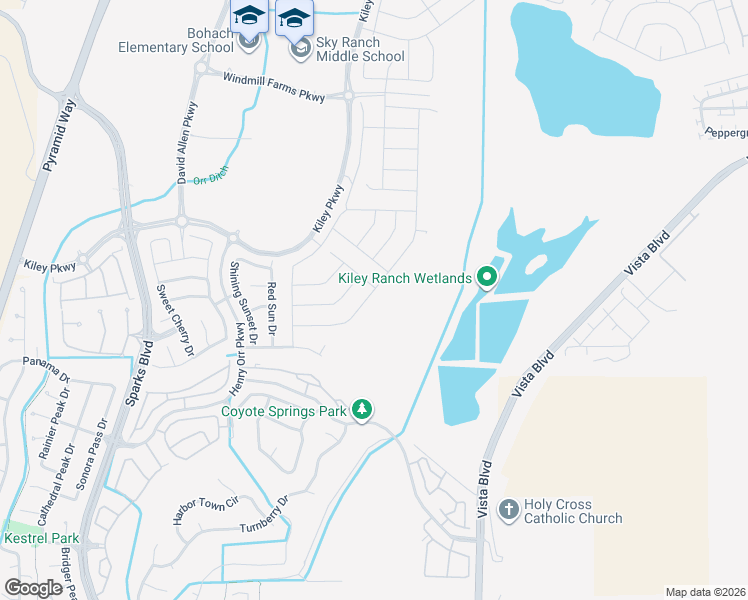 map of restaurants, bars, coffee shops, grocery stores, and more near 6068 Red Stable Road in Sparks
