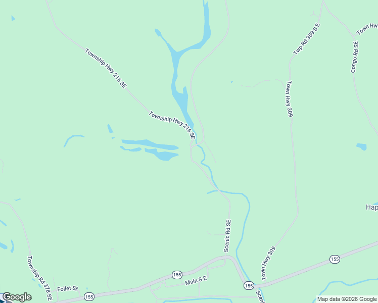 map of restaurants, bars, coffee shops, grocery stores, and more near 7801 Scenic Road Southeast in Corning