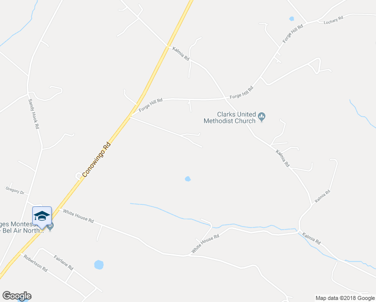 map of restaurants, bars, coffee shops, grocery stores, and more near 2665 Conowingo Road in Bel Air