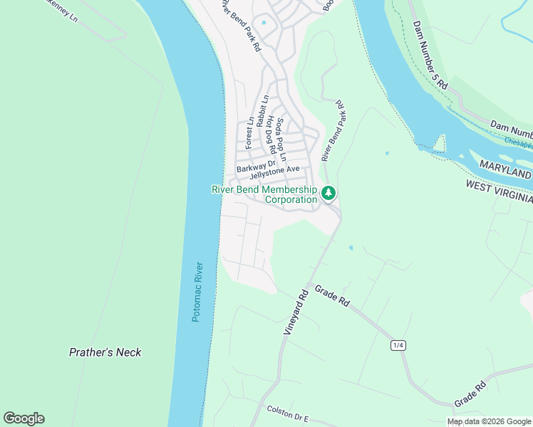 map of restaurants, bars, coffee shops, grocery stores, and more near 156 Policeman Club Road in Falling Waters