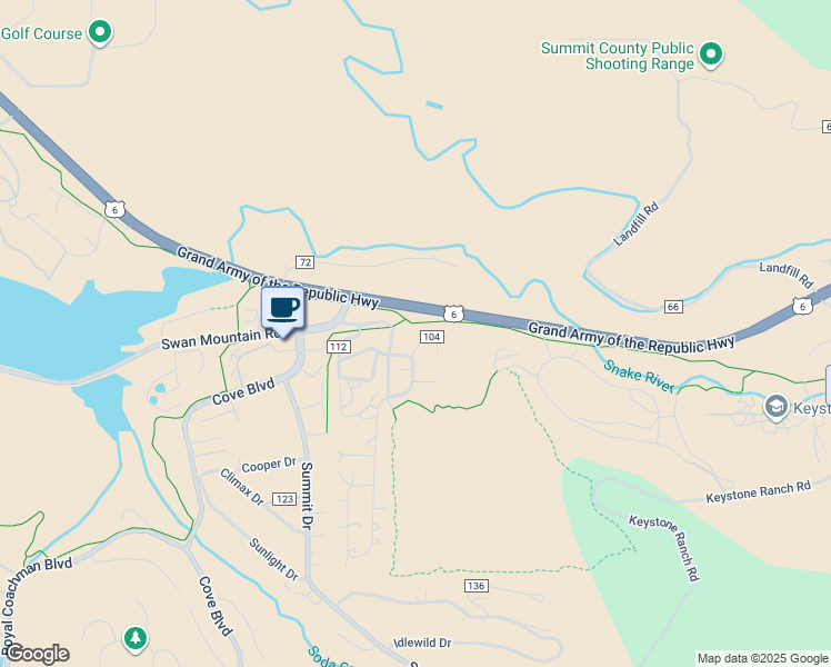 map of restaurants, bars, coffee shops, grocery stores, and more near 47 Tally Ho Court in Dillon
