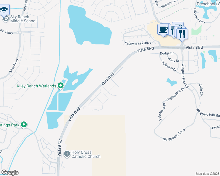 map of restaurants, bars, coffee shops, grocery stores, and more near in Sparks