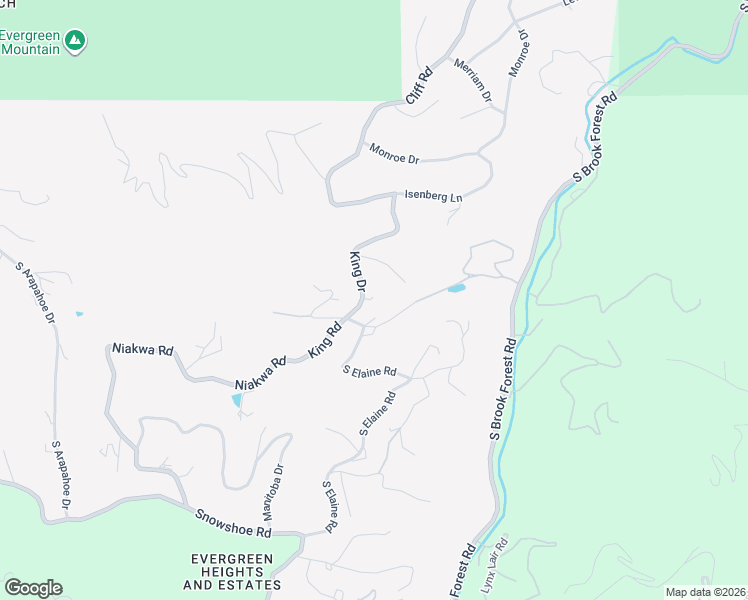 map of restaurants, bars, coffee shops, grocery stores, and more near 6232 King Drive in Evergreen