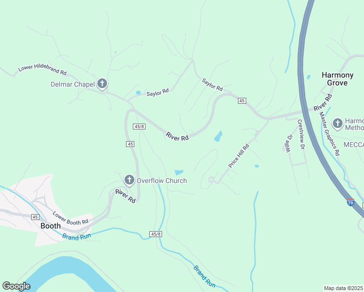 map of restaurants, bars, coffee shops, grocery stores, and more near 1451 River Road in Morgantown