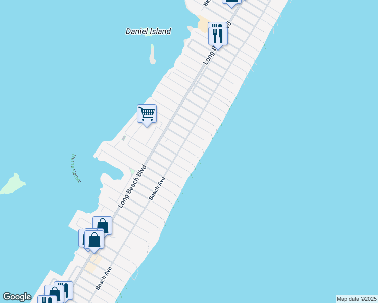 map of restaurants, bars, coffee shops, grocery stores, and more near 112 East Mariners Lane in Long Beach