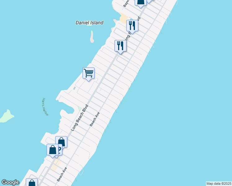 map of restaurants, bars, coffee shops, grocery stores, and more near 112 East Mariners Lane in Long Beach