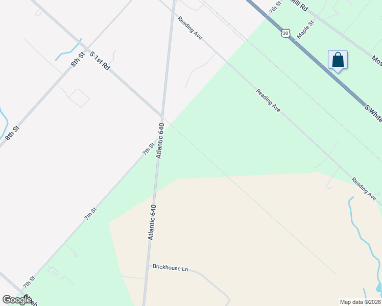 map of restaurants, bars, coffee shops, grocery stores, and more near 3030 1st Road in Hammonton